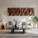 Minimalist Wall Art With 3D Carved For Living Room