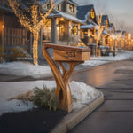 Farmhouse Wooden Sculpture Mailbox For Garden Patio Rustic Decor