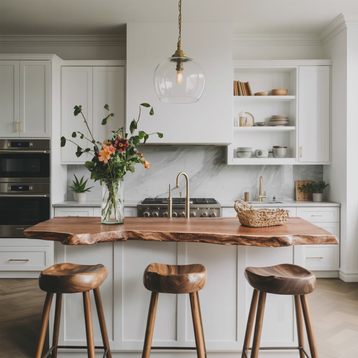 Farmhouse Live Edge Tabletop Charming Dining Room Decor