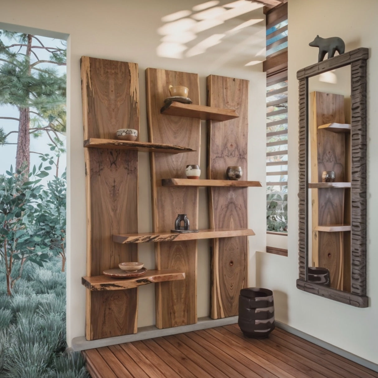 Rustic Floating Wall Shelves For Home And Office