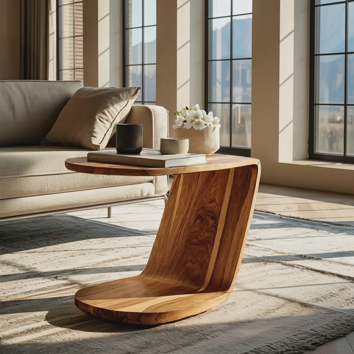 Handcrafted Live Edge Side Table For Furniture Collection