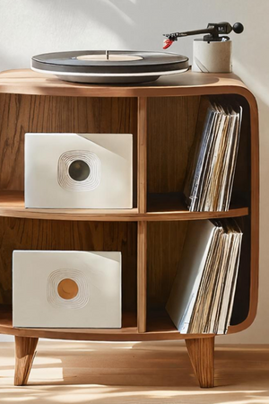 Mid Century Record Stand With Storage For Livingroom