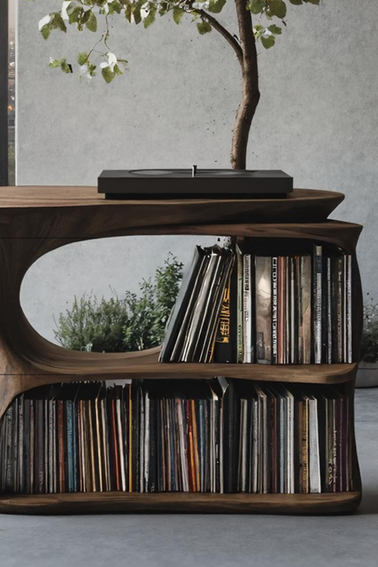 Farmhouse Record Cabinet For Entryway Organization