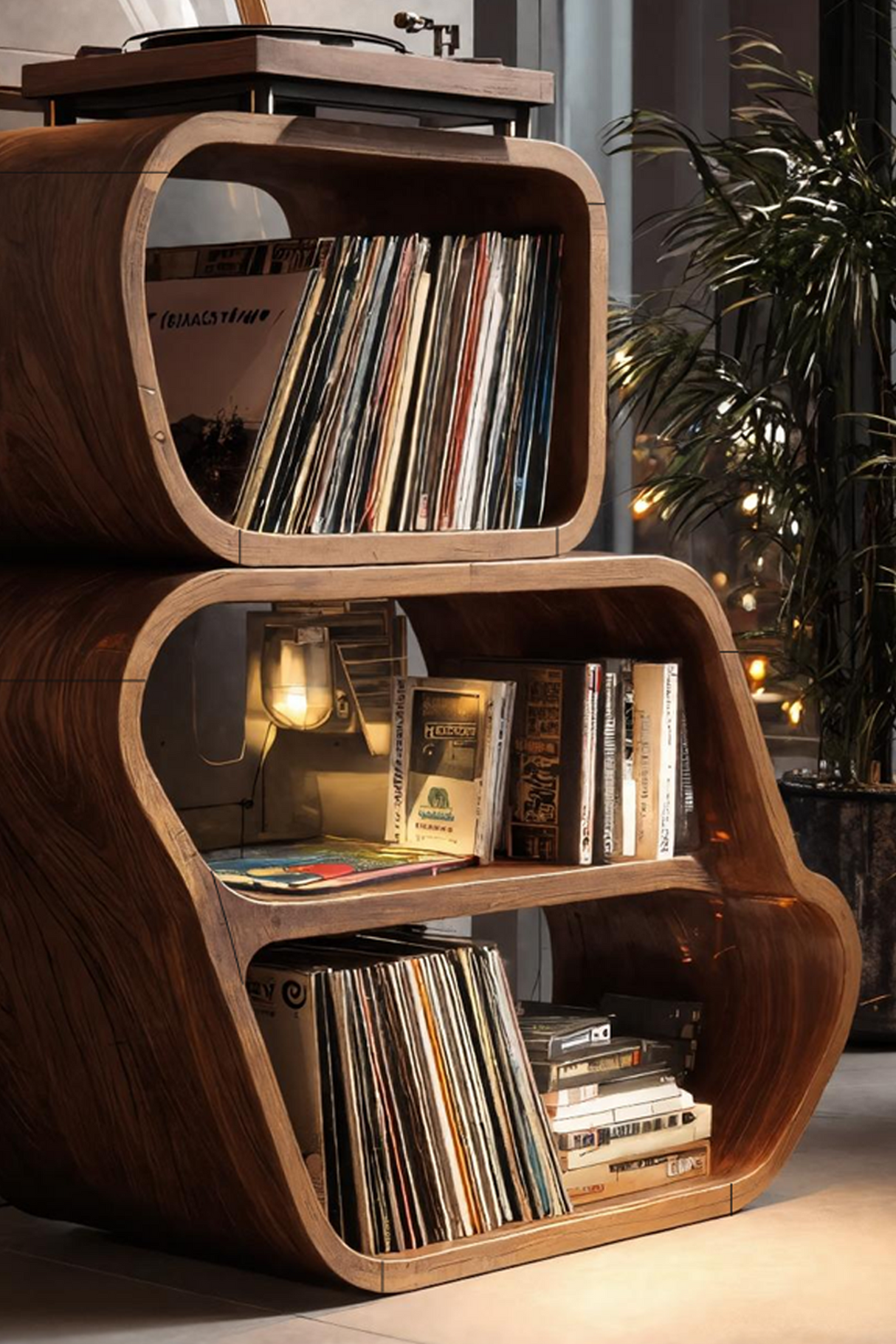 Mid Century Vinyl Record Console For Livingroom Style