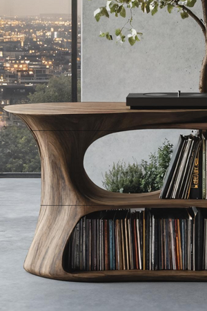 Farmhouse Record Cabinet For Entryway Organization