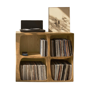 Mid Century Live Edge Record Stand Modern Living Room