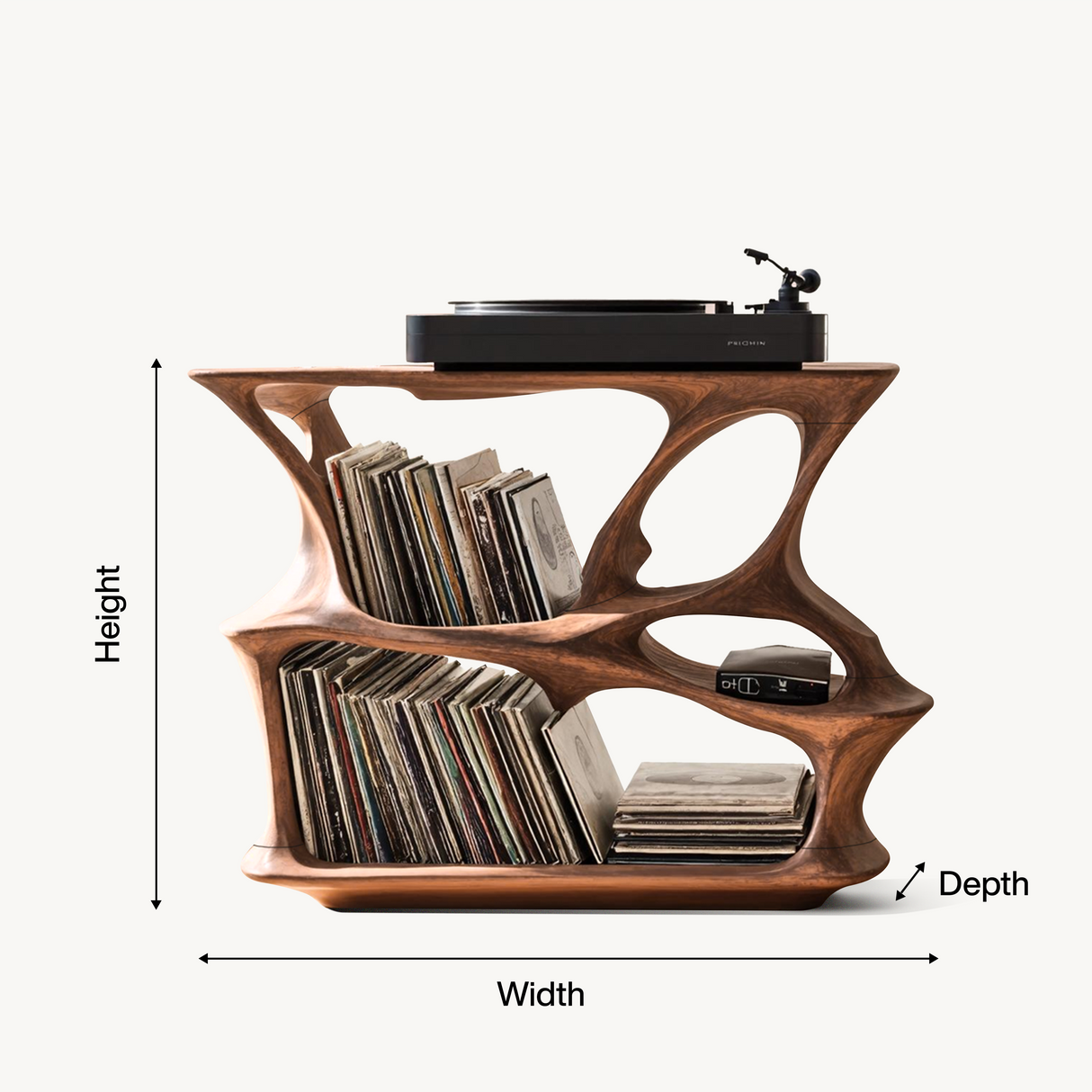 Mid Century Record Stand Vinyl Storage Solution