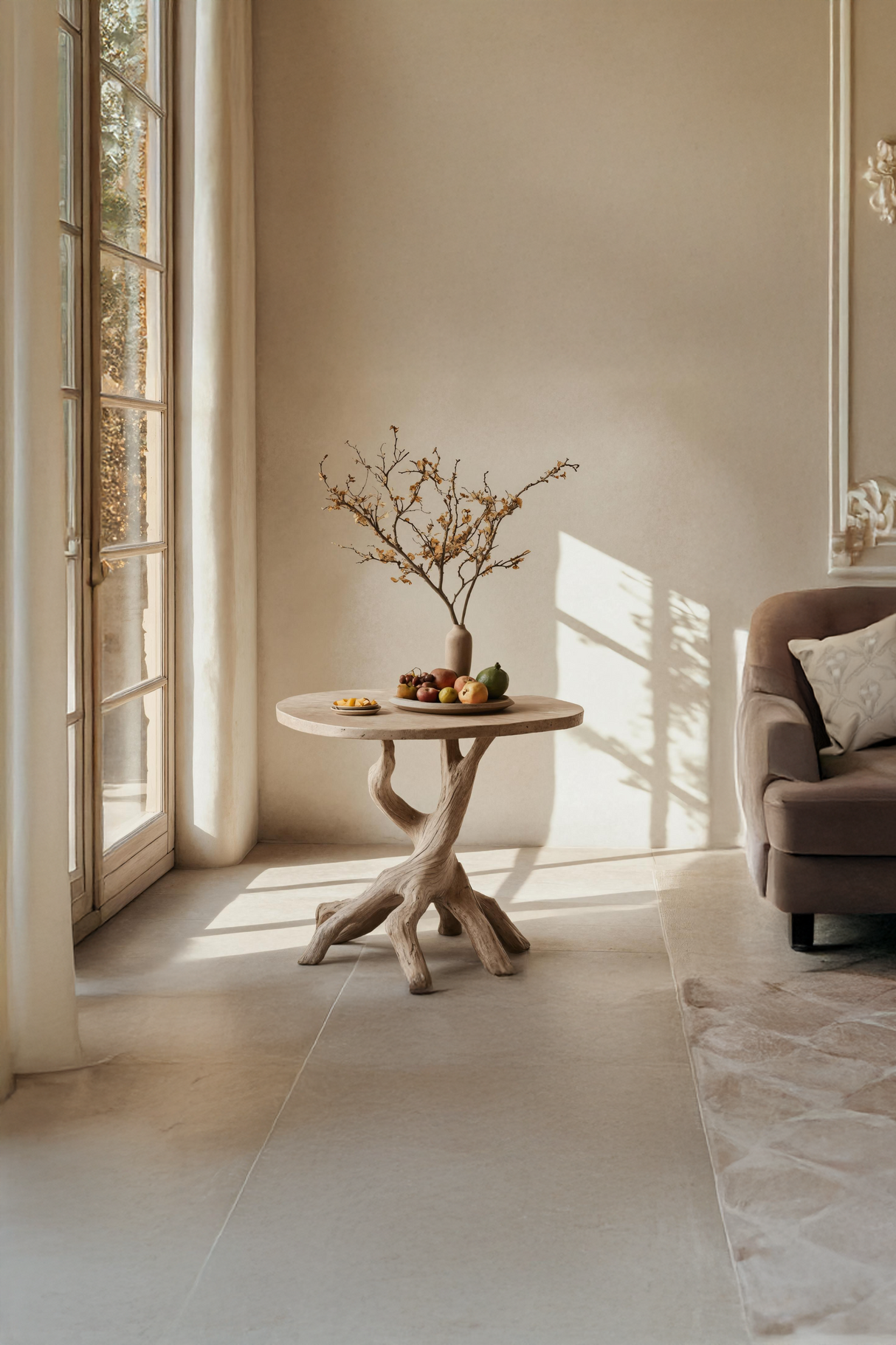 Handcrafted Wooden End Table For Furniture Decor Unique Design