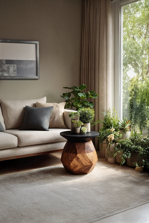 Modern Solid Wood End Table For Minimal Interior Design