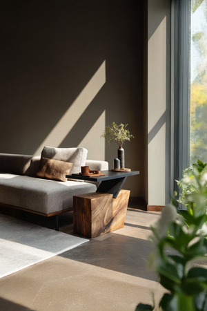 Mid Century Wooden Side Table For Living Room Accent Decor