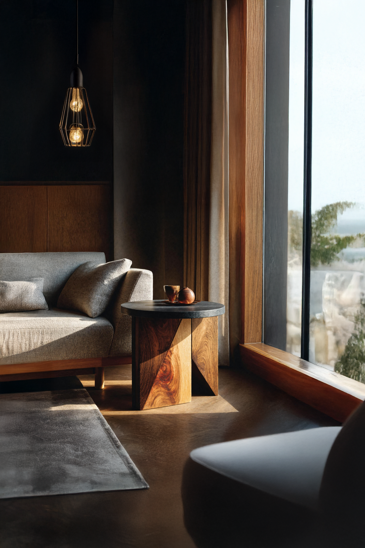 Farmhouse Solid Wood End Table For Cozy Bedside Table