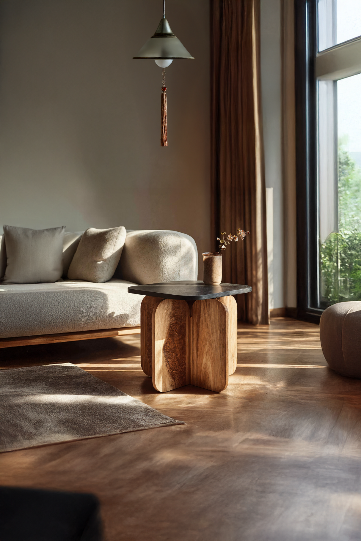 Modern Solid Wood End Table For Elegant Furniture Setup