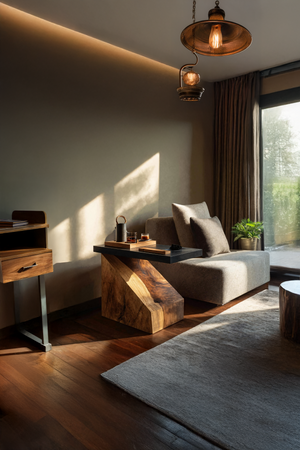 Farmhouse Wooden Side Table For Country Home Design