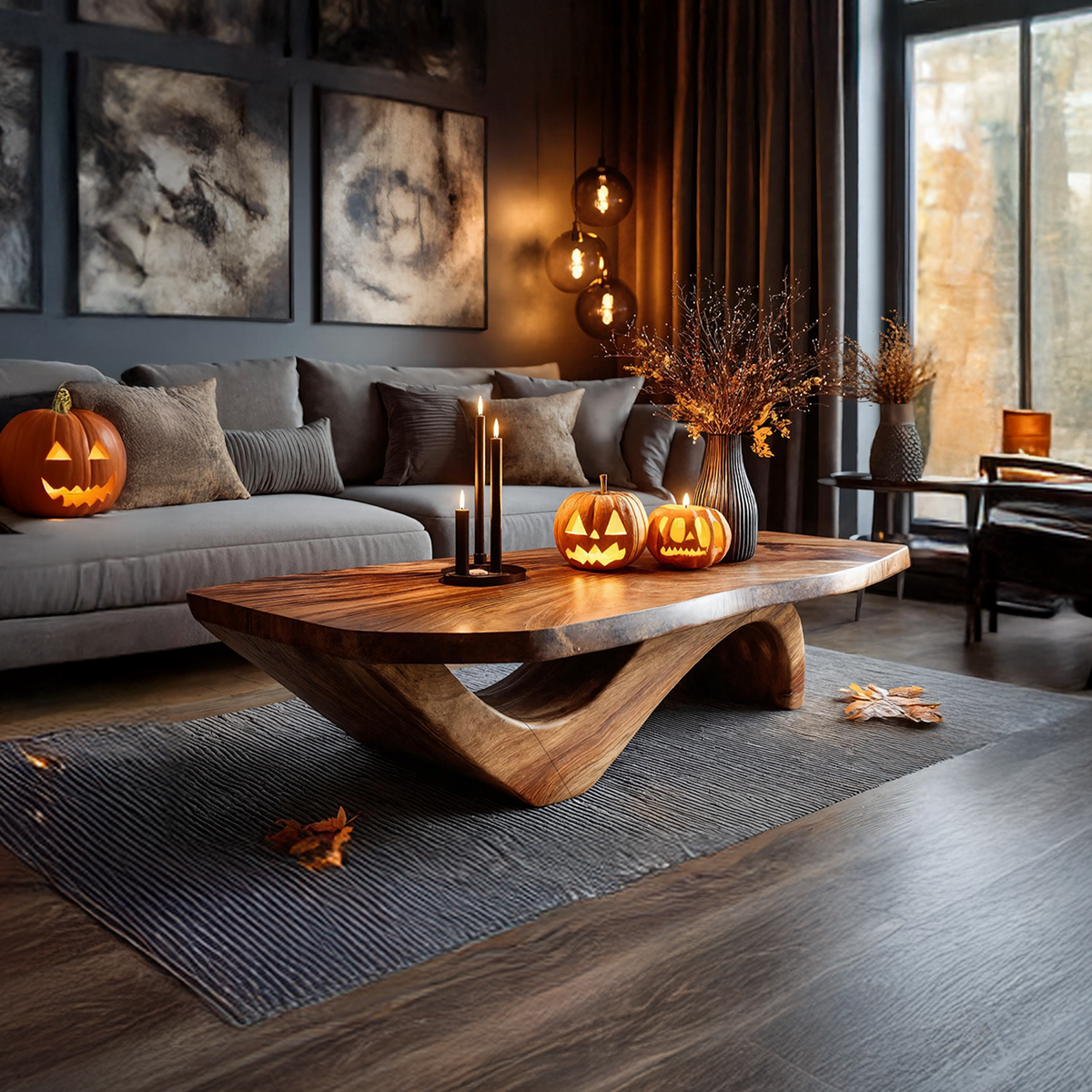 Mid Century Solid Wood Coffee Table Livingroom Decor Trick Or Treat ...