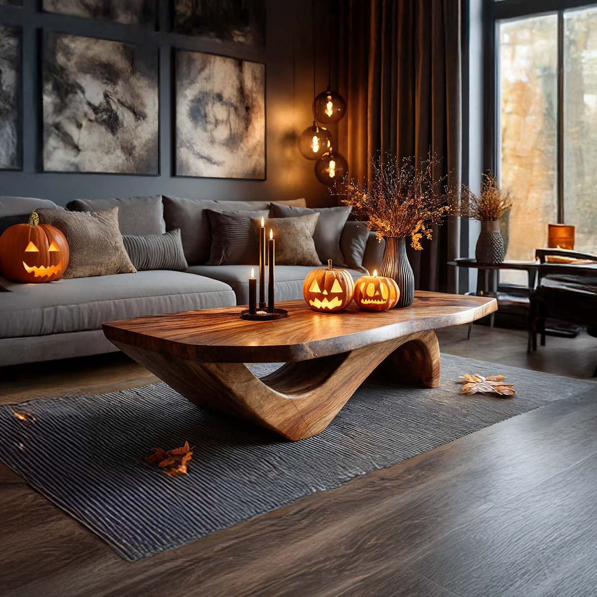 Mid Century Solid Wood Coffee Table Livingroom Decor Trick Or Treat