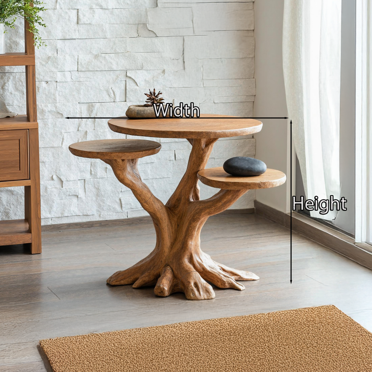 Farmhouse Live Edge End Table Living Room Decor