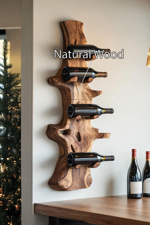 Handcrafted Live Edge Wine Holder For Modern Furniture Decor