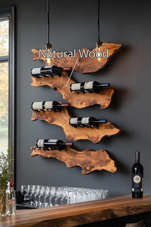 Farmhouse Wooden Wine Holder For Entryway Wine Storage Decor