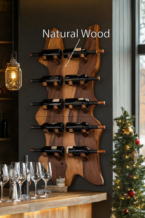 Modern Solid Wood Wine Rack For Bar Decor And Home Display