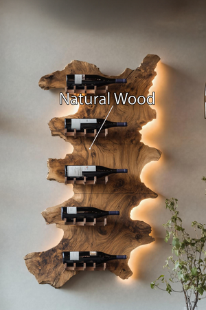 Mid Century Wooden Wine Rack For Bar Decor And Wine Storage