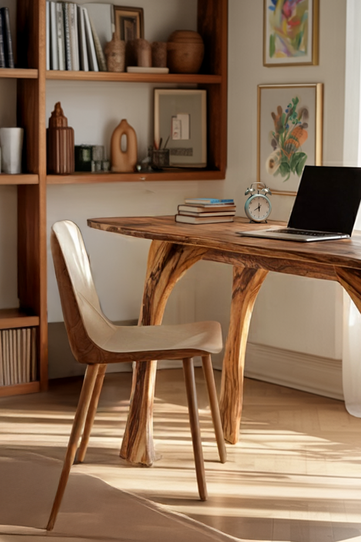 Farmhouse Solid Wood Desk For Bedroom Or Creative Workspace