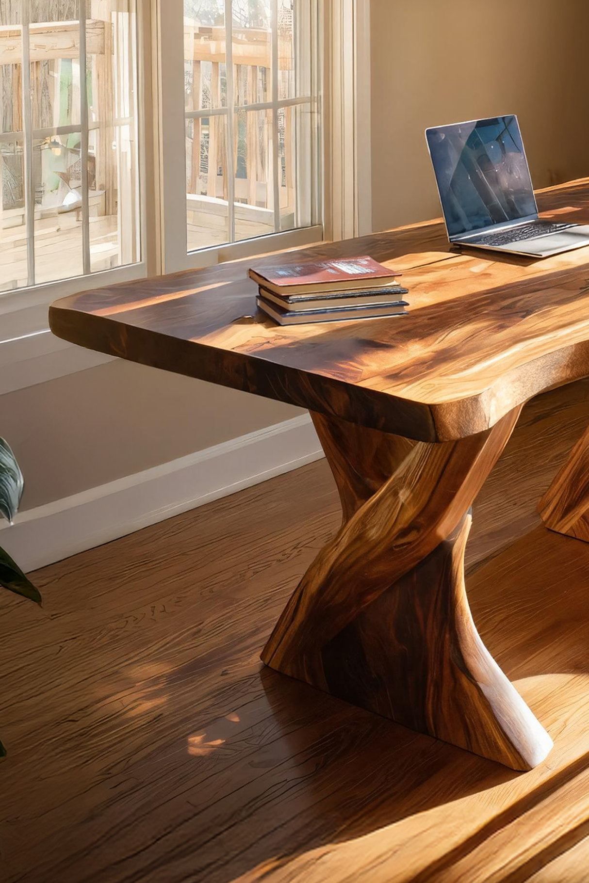 Farmhouse Solid Wood Desk For Minimalist Bedroom Decor