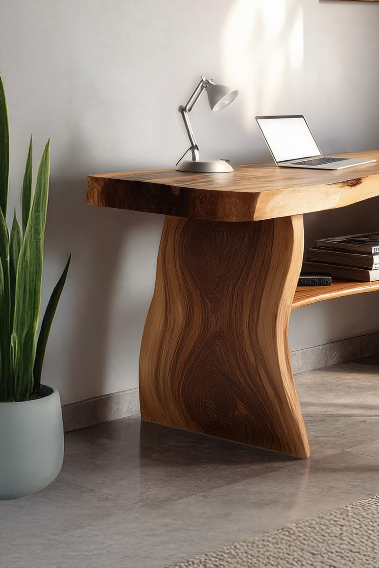 Modern Solid Wood Desk For Minimalist Home Office Design