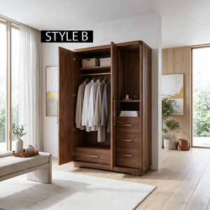 Scandinavian Organic Shape Closet For Apartment Bedroom Interior