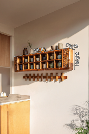 Modern Wooden Storage Shelf For Kitchen Essentials