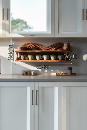 Handcrafted Kitchen Wall Shelf For Cozy Cooking Space