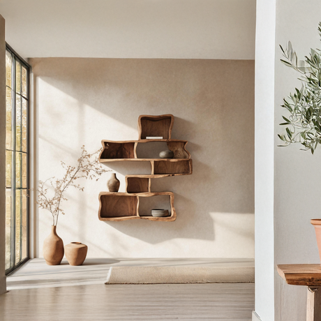 Handcrafted Floating Shelf For Modern Living Room Design