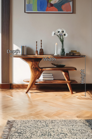 Farmhouse Live Edge Console Table For Unique Entryway Design