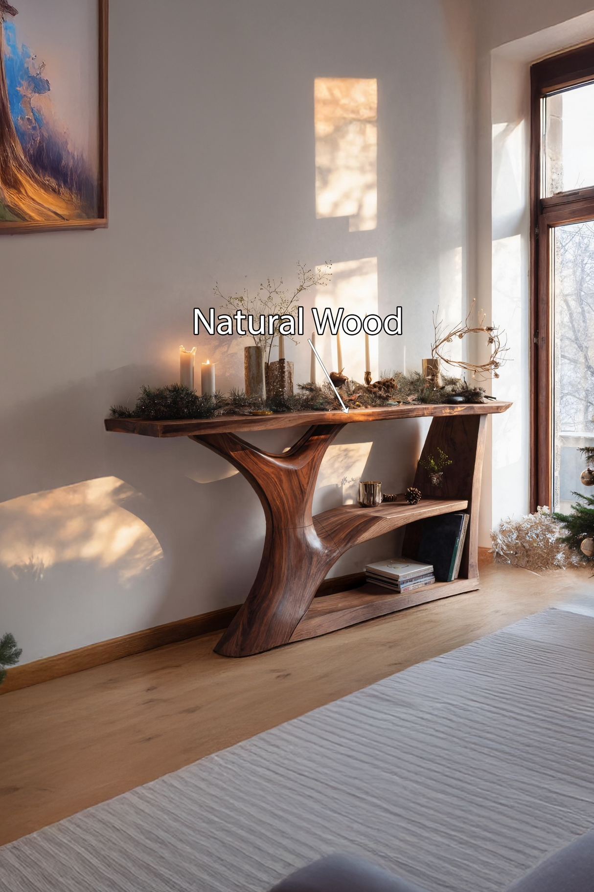 Modern Wooden Console Table For Holiday Living Room Furniture