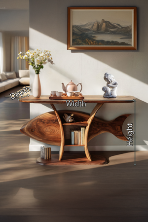 Mid Century Solid Wood Console Table For Furniture Decor Style