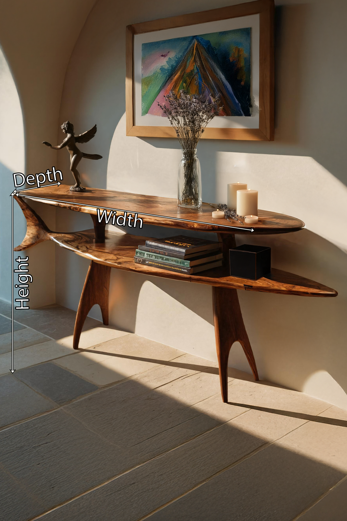 Modern Wooden Console Table For Entryway And Living Room