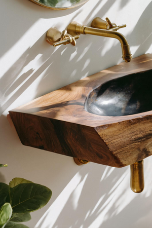 Mid Century Solid Wood Vanity Sink For Bathroom Furniture And Decor