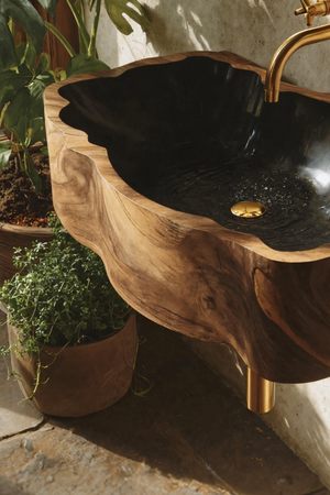 Mid Century Solid Wood Vanity Sink For Bathroom Interior Furniture Decor