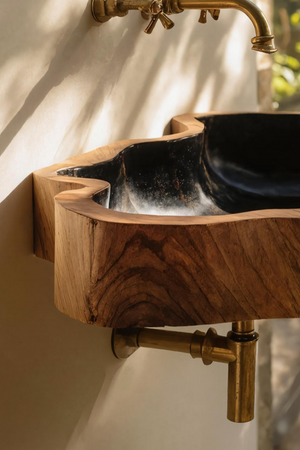 Modern Solid Wood Vanity Sink For High End Bathroom Furniture