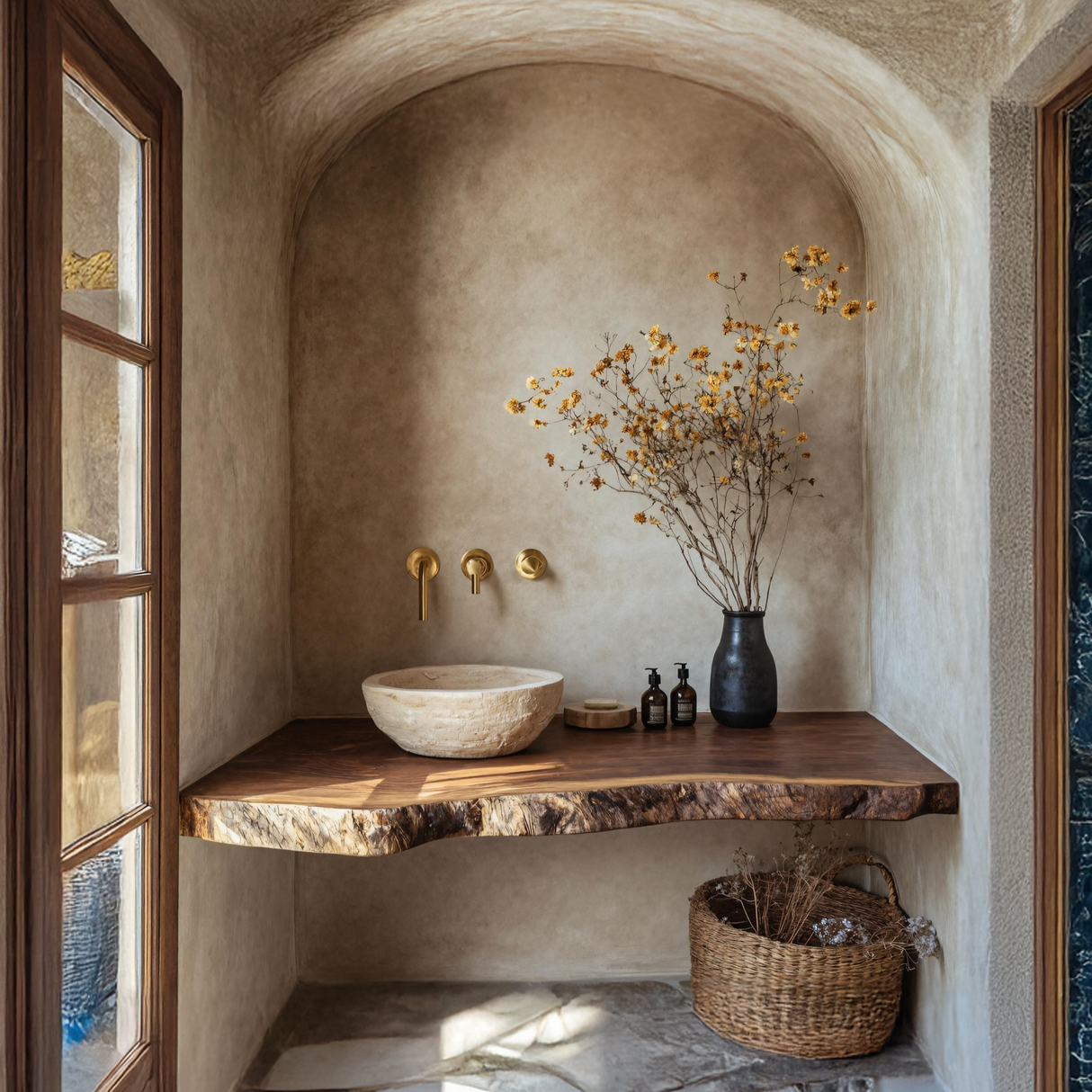 Farmhouse Wooden Vanity With Sink For Bathroom Decor