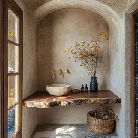 Farmhouse Wooden Vanity With Sink For Bathroom Decor