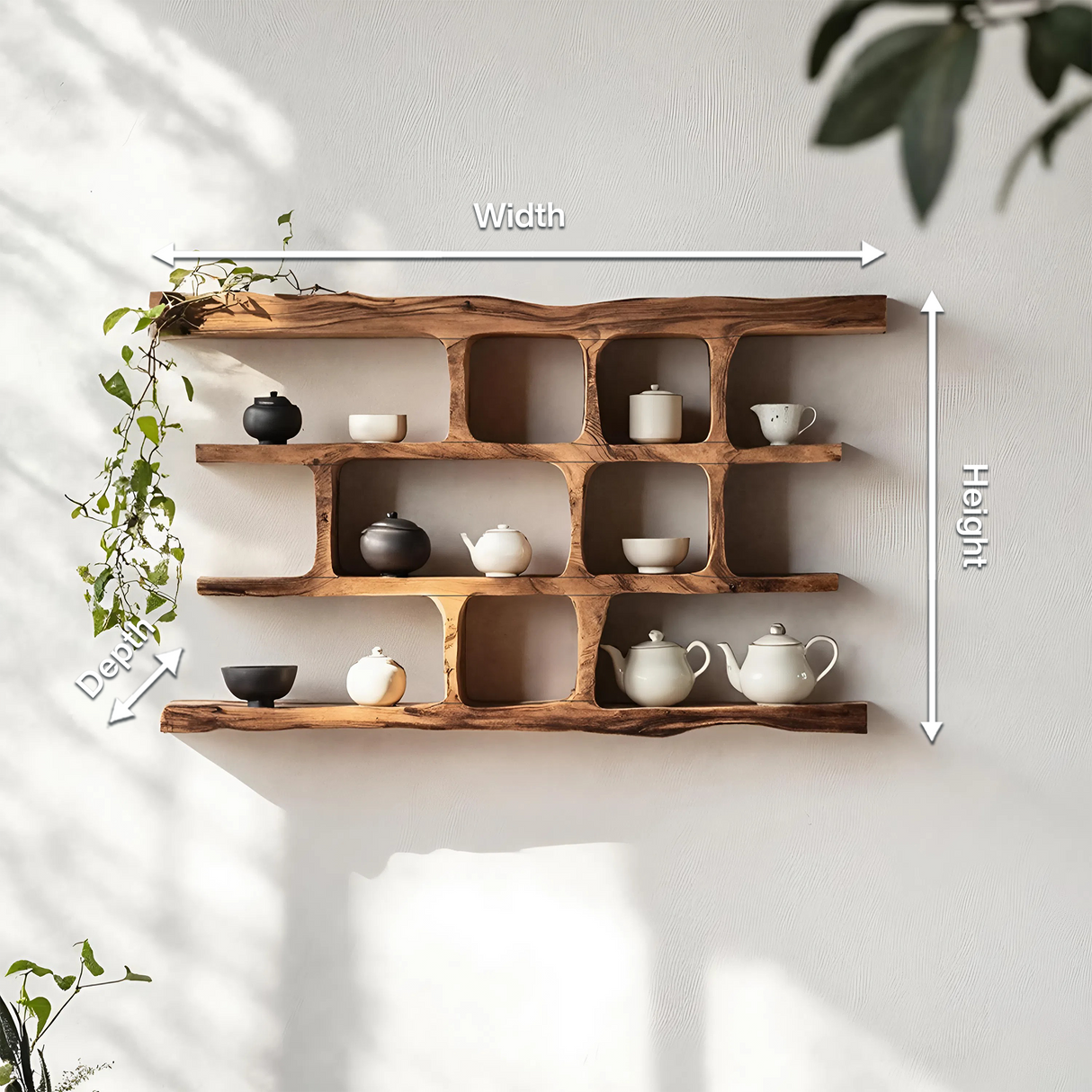 Mid Century Solid Wood Bookshelf For Bedroom Decor