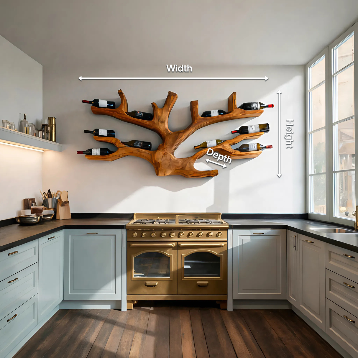 Artistic Wine Holder Wall Rack For Home Bar