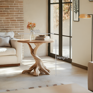 Rustic Solid Wood End Table For Living Room Stylish Wall Display