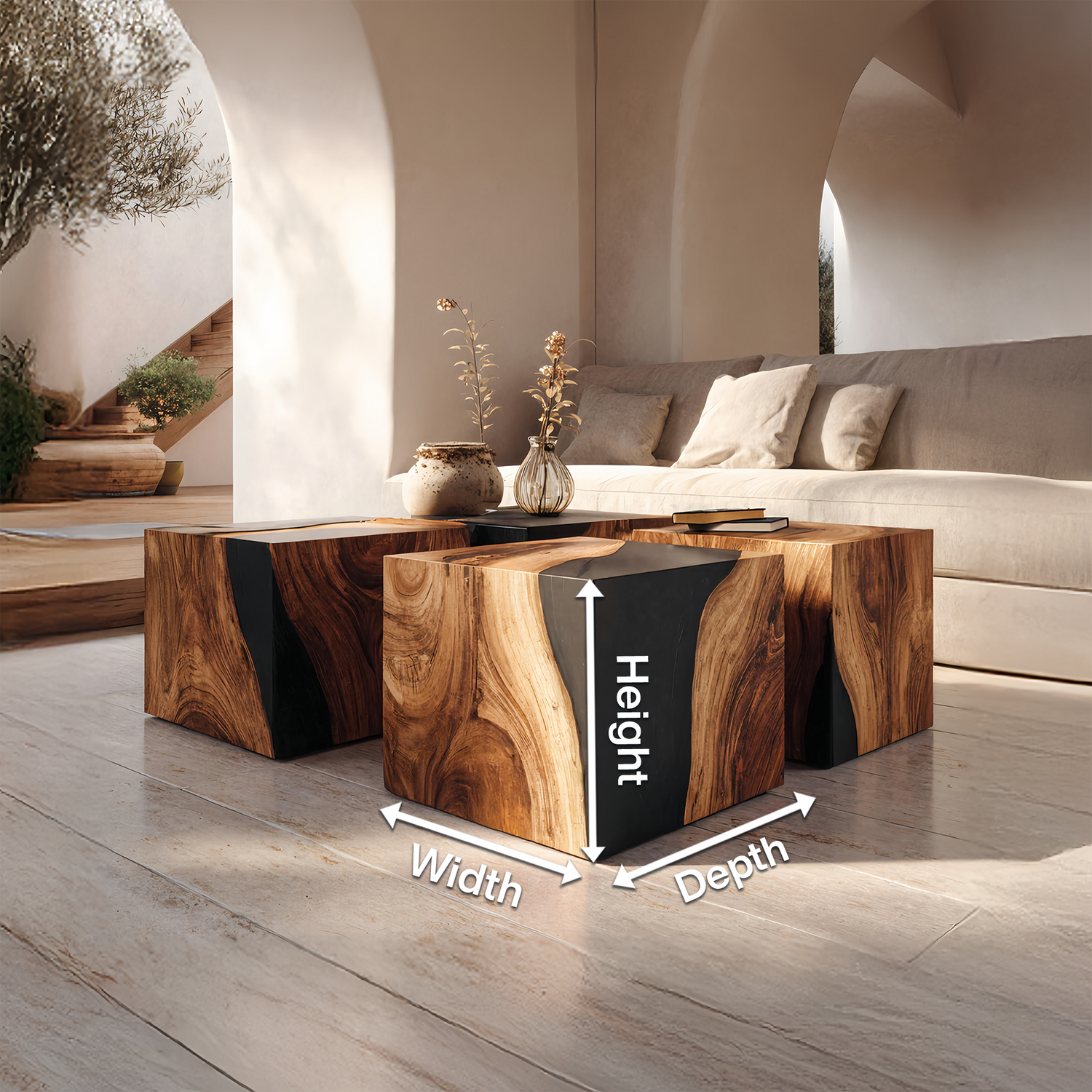 Handcrafted Low Coffee Table For Contemporary Interiors