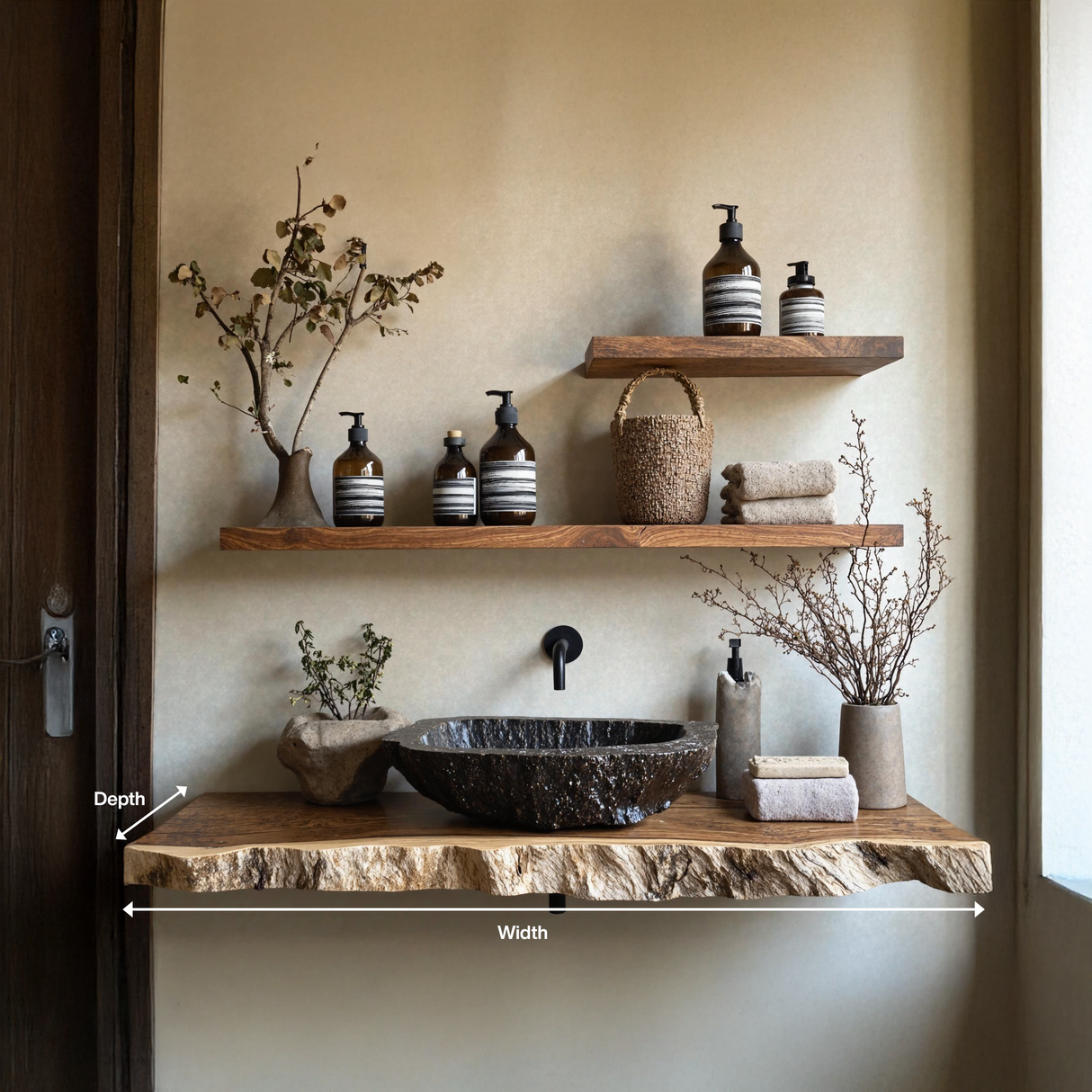 Farmhouse Bathroom Shelf Organizer For Small Bathrooms