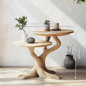 Rustic Round End Table For Living Room Decor