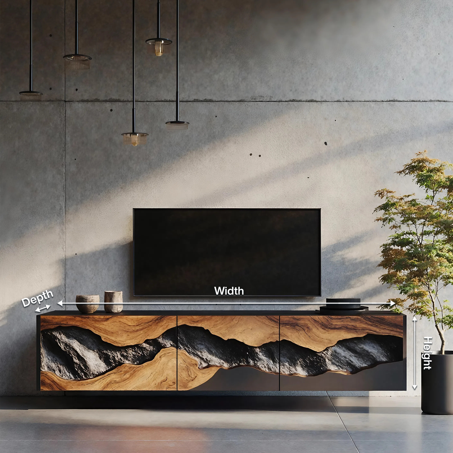 Handcrafted TV Console For Cozy Living Space
