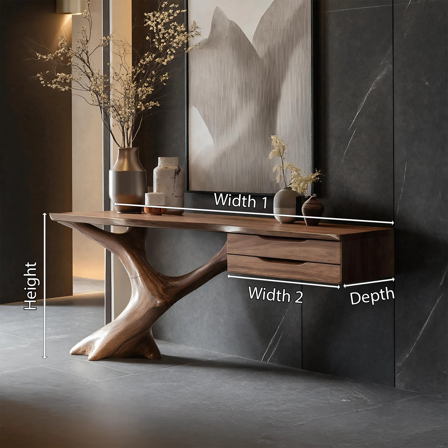 Handcrafted Wooden Console Table For Entryway Design