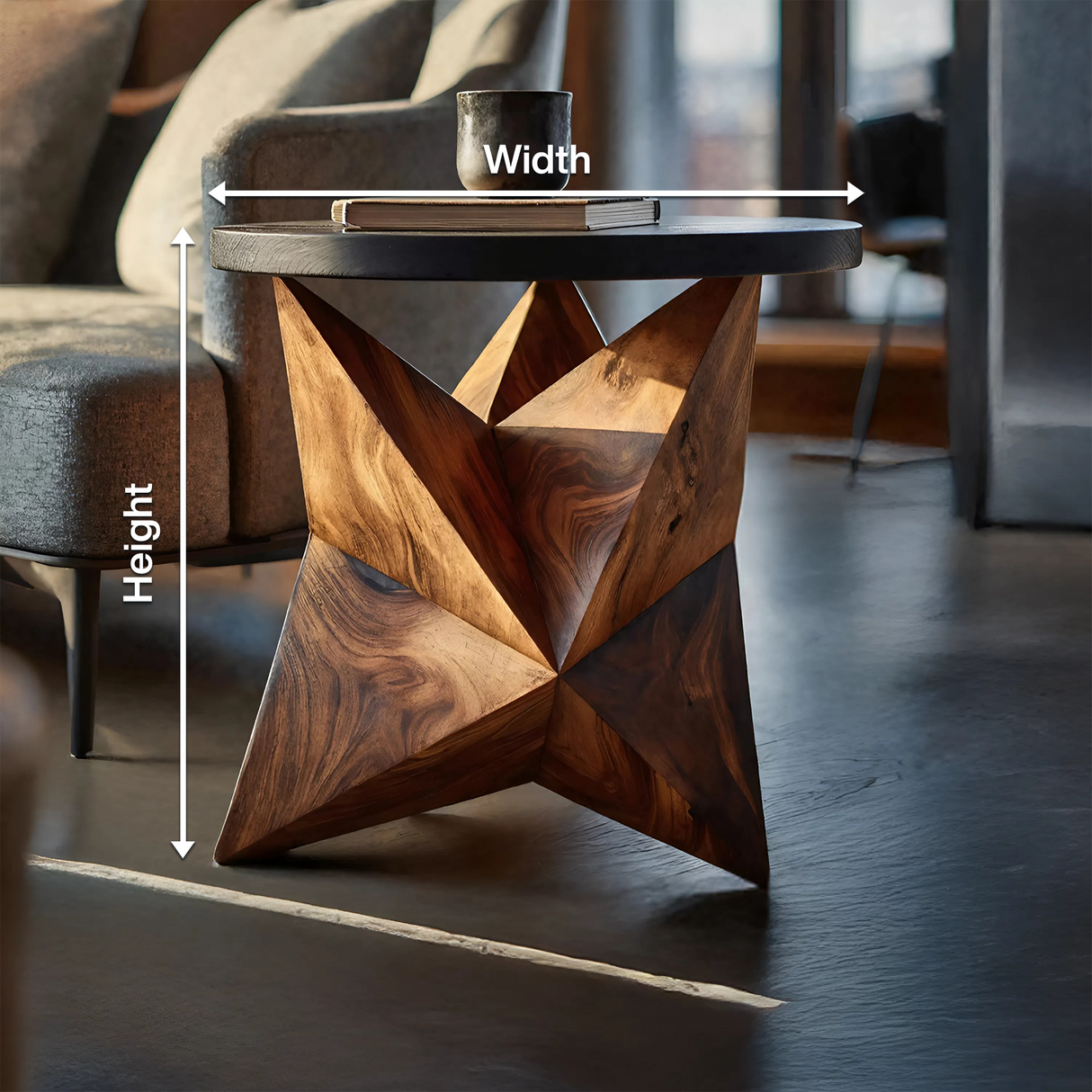 Handcrafted Wooden Side Table For Elegant Furniture Decor