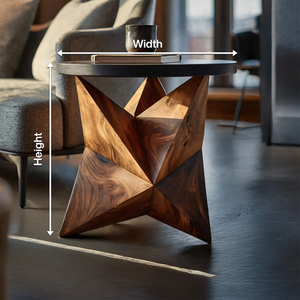 Handcrafted Wooden Side Table For Elegant Furniture Decor